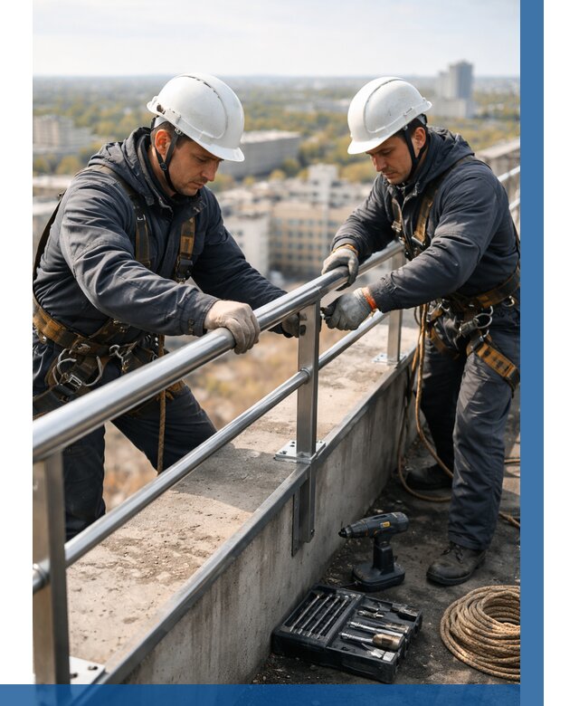 Монтаж перил на высоте в Гулькевичах от 2594 р. | ВЫСОТНИК-Гль