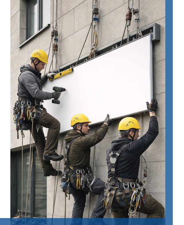 Монтаж рекламной вывески в Гулькевичах от 8299 р. | ВЫСОТНИК-Гль