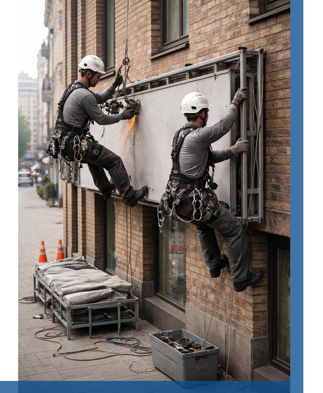 Демонтаж рекламной вывески в Гулькевичах от 6743 р. | ВЫСОТНИК-Гль