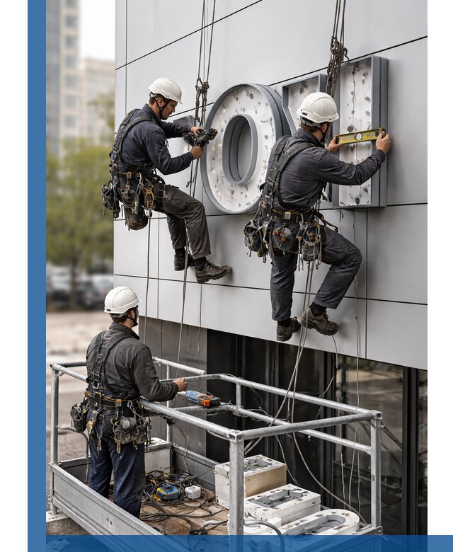 Профессиональный монтаж световых букв в Гулькевичах под ключ