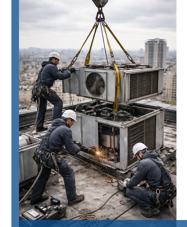 Демонтаж крышной установки в Гулькевичах любой сложности