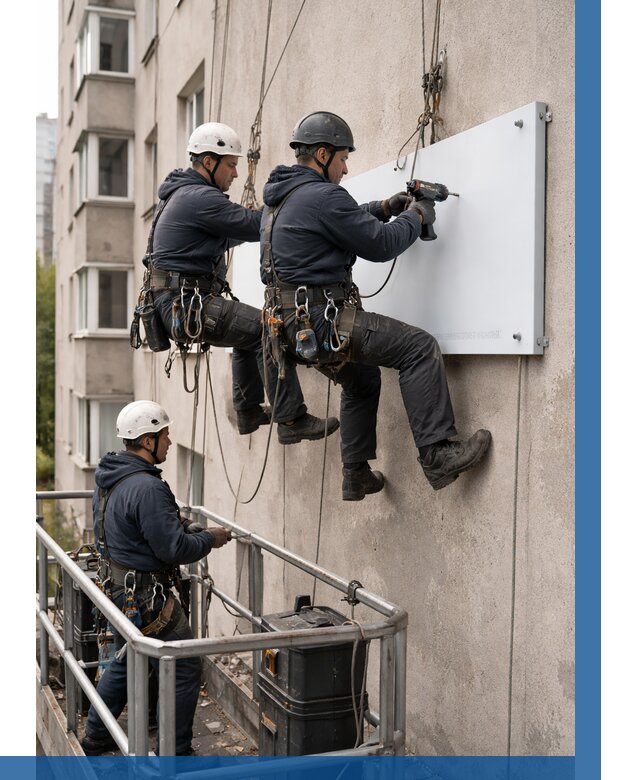 Монтаж табличек и указателей в Гулькевичах от 3631 р. | ВЫСОТНИК-Гль