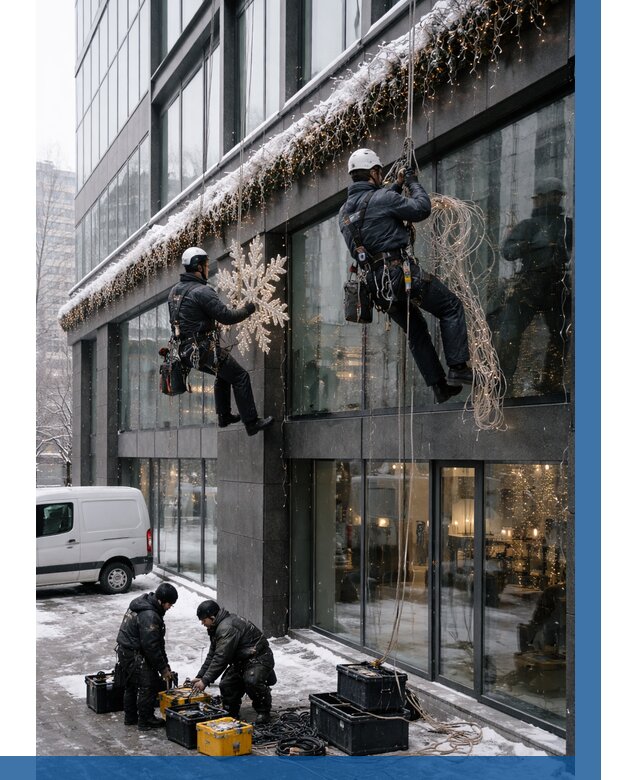 Демонтаж новогоднего оформления в Гулькевичах от 5706 р. | ВЫСОТНИК-Гль