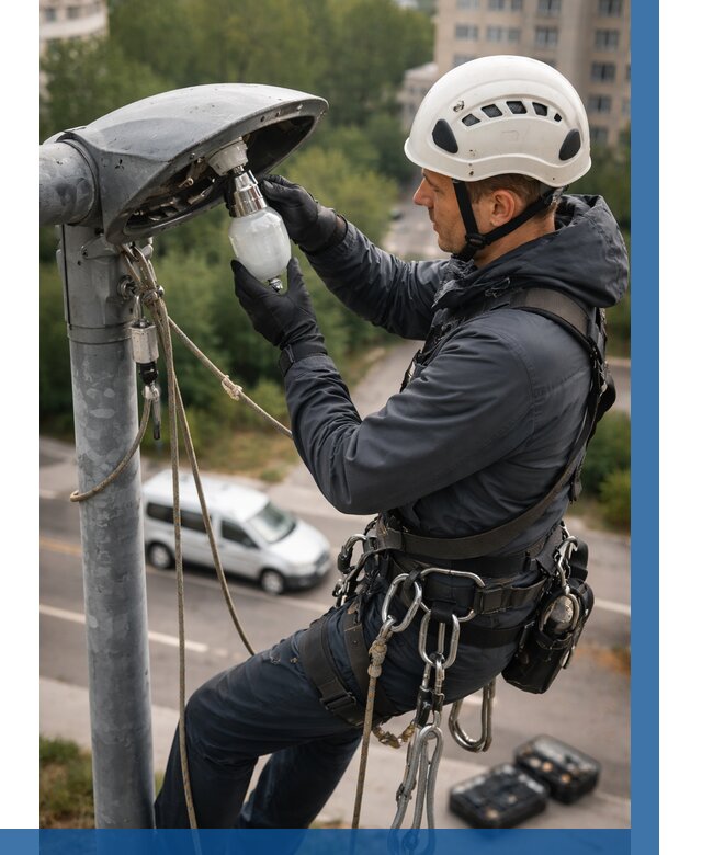 Замена ламп на высоте в Гулькевичах от 2594 р. | ВЫСОТНИК-Гль