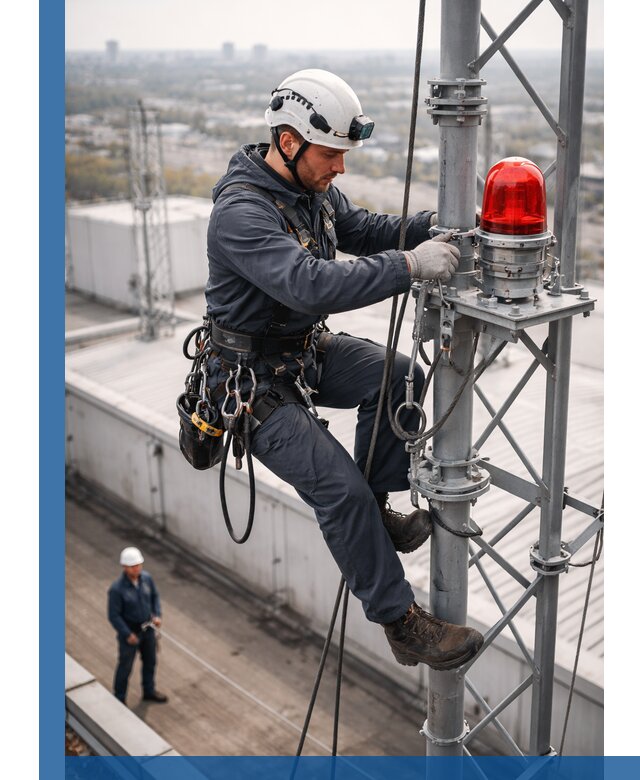 Монтаж заградительных огней и обслуживание объектов в Гулькевичах