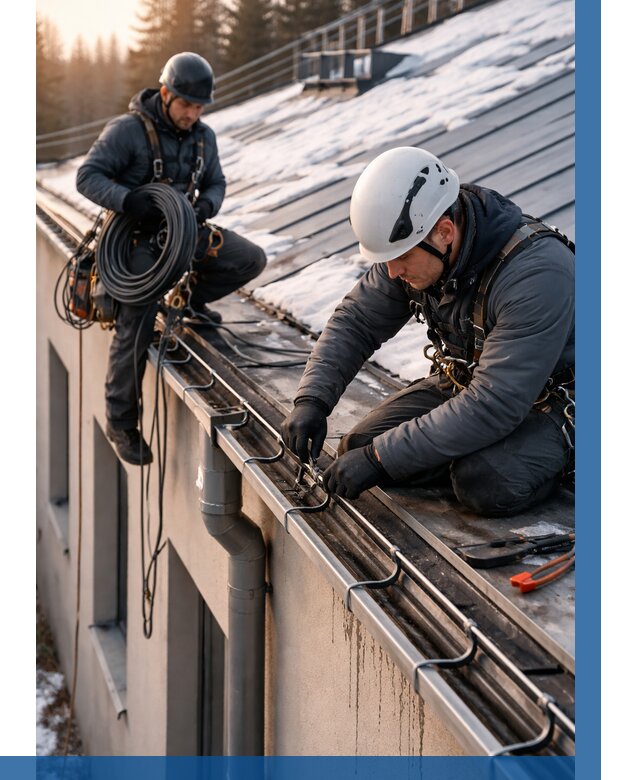 Монтаж греющего кабеля на кровле в Гулькевичах от 467 р. | ВЫСОТНИК-Гль