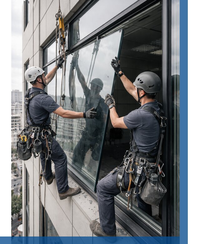 Замена стеклопакетов на высоте в Гулькевичах от 5706 р. | ВЫСОТНИК-Гль