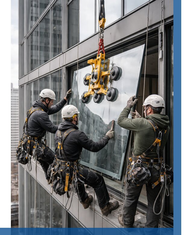 Фасадное остекление зданий под ключ в Гулькевичах от 10374 р. | ВЫСОТНИК-Гль