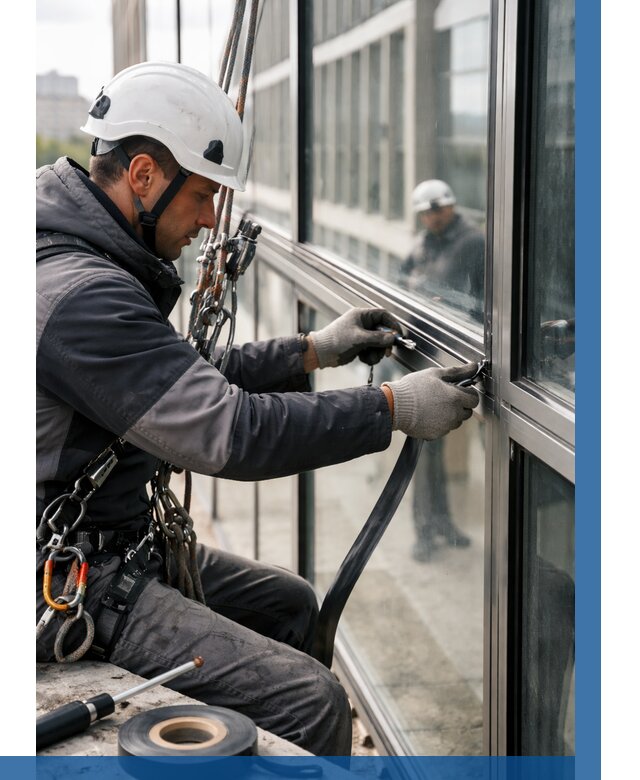 Ремонт витражных конструкций в Гулькевичах от 3631 р. | ВЫСОТНИК-Гль