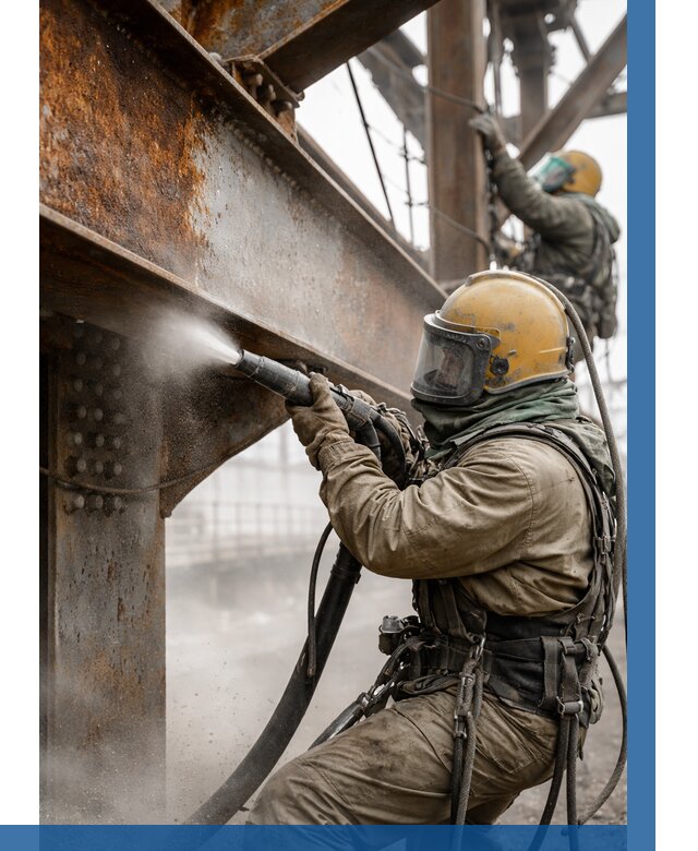 Пескоструйная очистка металлоконструкций в Гулькевичах по 622 р. ВЫСОТНИК-Гль