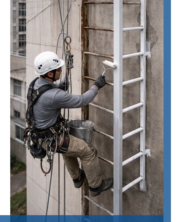 Покраска пожарных лестниц в Гулькевичах от 4668 р. | ВЫСОТНИК-Гль