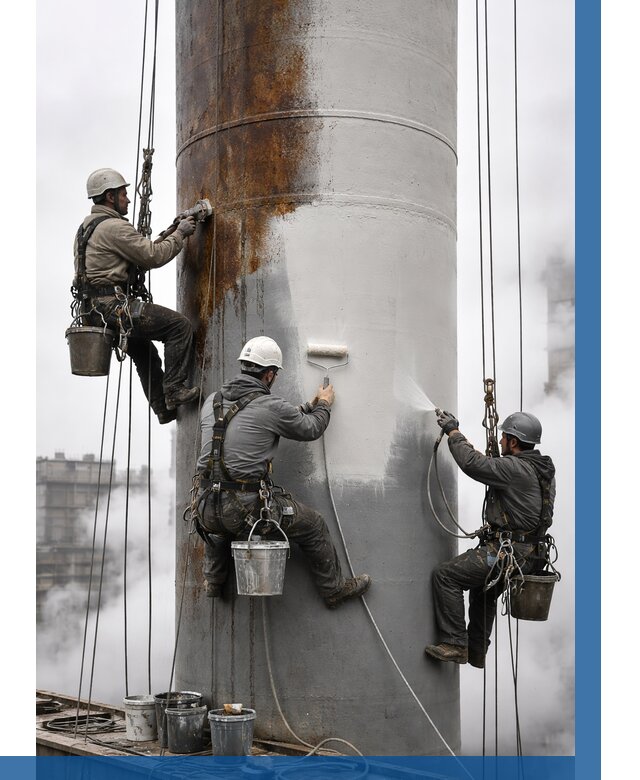 Покраска дымовых труб в Гулькевичах от 8818 р. | ВЫСОТНИК-Гль