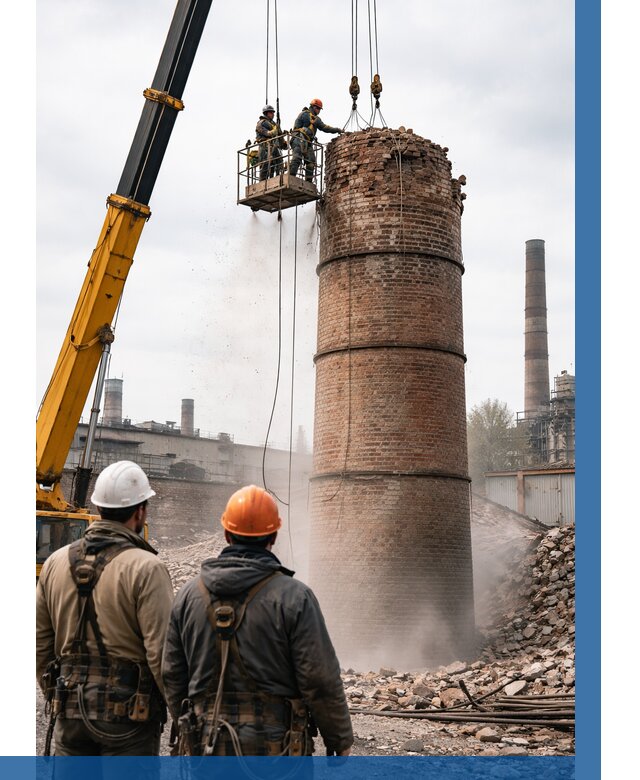 Демонтаж дымовой трубы в Гулькевичах от 93366 р. | ВЫСОТНИК-Гль, смета