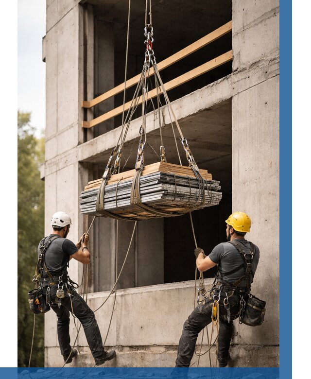 Подъем материала на этаж веревками в Гулькевичах от 1556 р. | ВЫСОТНИК-Гль