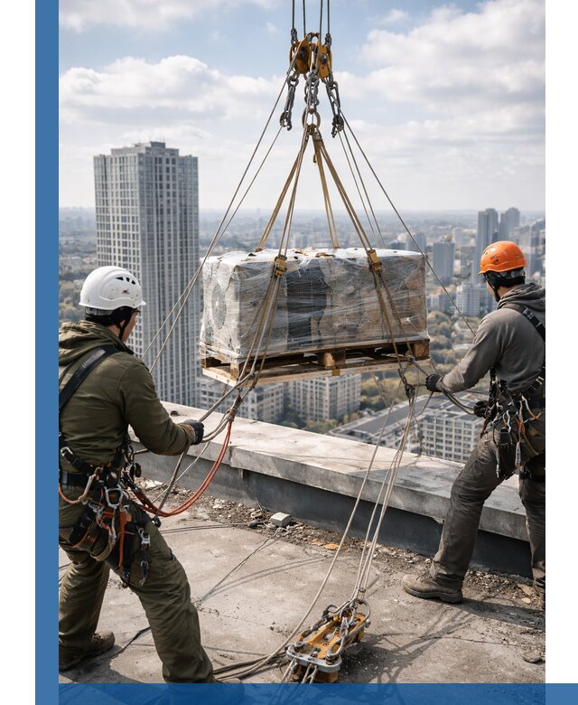 Подъем и монтаж крупногабаритных грузов на крышу в Гулькевичах