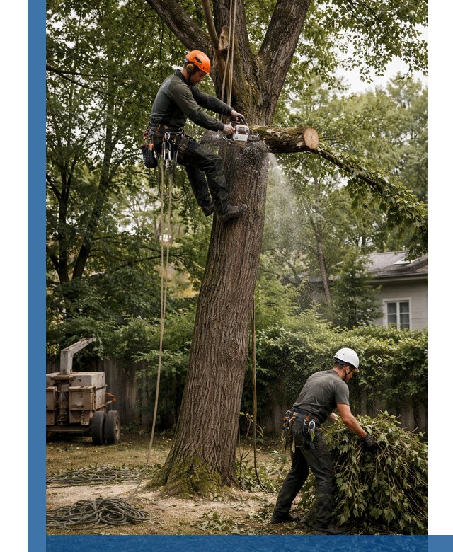 Кронирование деревьев в Гулькевичах, безопасная высотная обрезка