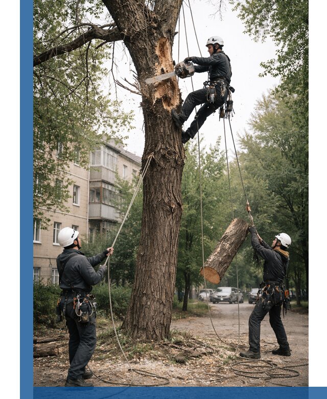 Срочное удаление аварийных деревьев в Гулькевичах с гарантией безопасности