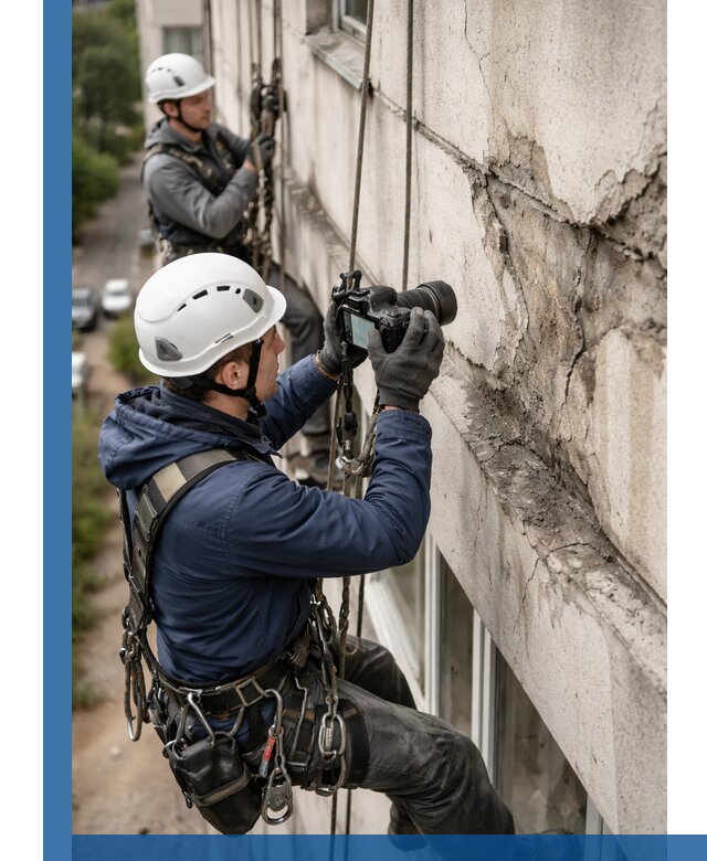 Фотофиксация дефектов фасада с высотной съемкой в Гулькевичах