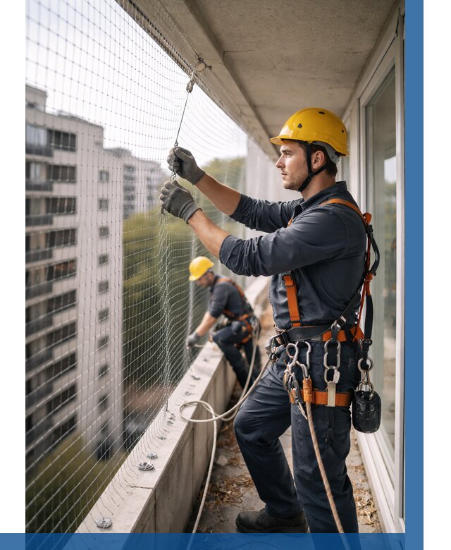 Монтаж сетки от птиц в Гулькевичах от 4668 р. | ВЫСОТНИК-Гль