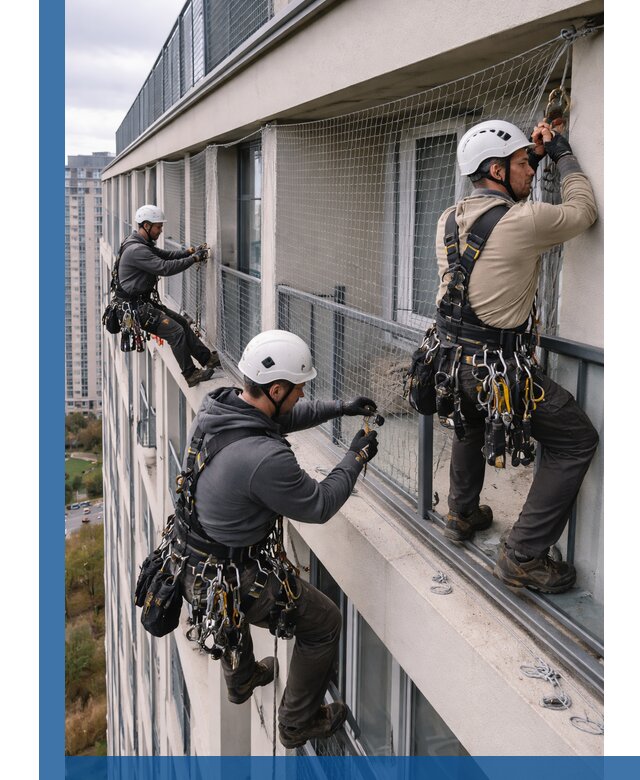 Профессиональный монтаж защитной сетки от птиц в Гулькевичах